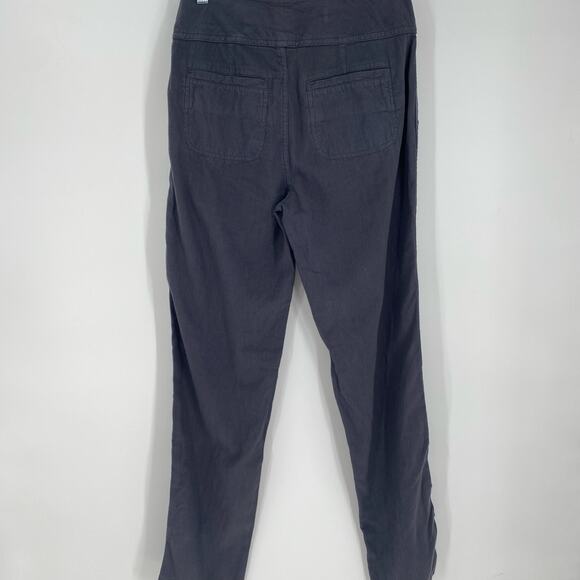 Carbon2Cobalt Pants Women’s 2 Gray Linen Coastal Nautical Vacation Beach - Picture 2 of 10